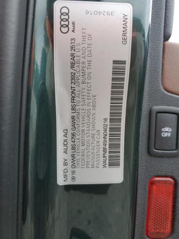 2017 AUDI A4 PRESTIG WAUFNBF45HN040216