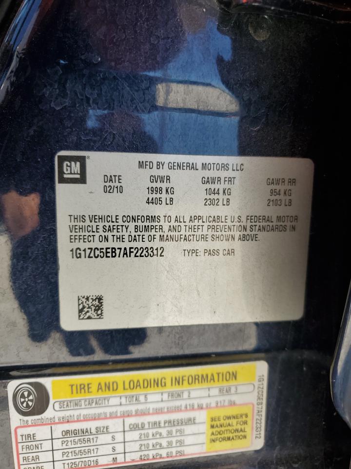1G1ZC5EB7AF223312 2010 Chevrolet Malibu 1Lt