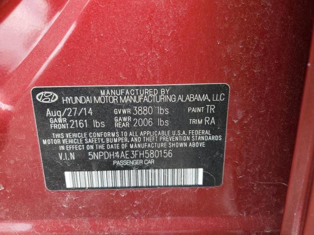 2015 HYUNDAI ELANTRA SE - 5NPDH4AE3FH580156