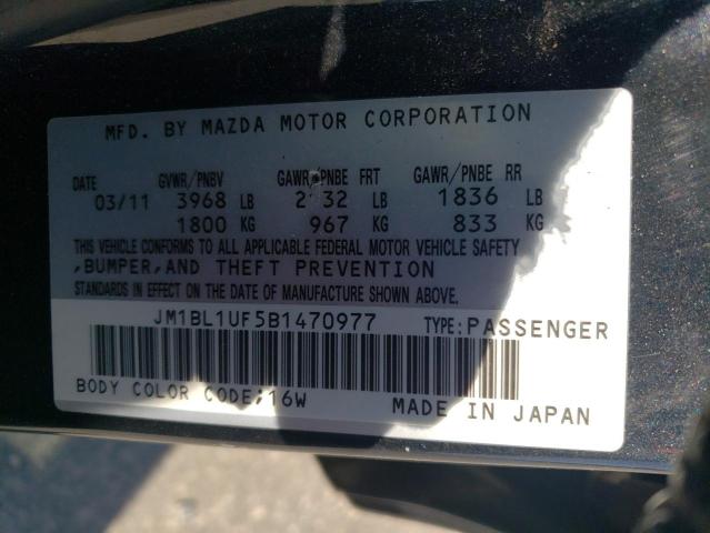 2011 Mazda 3 I VIN: JM1BL1UF5B1470977 Lot: 50945074