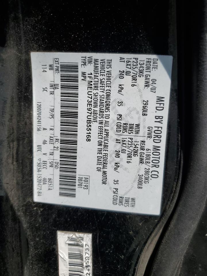 1FMEU73E97UB55168 2007 Ford Explorer Xlt