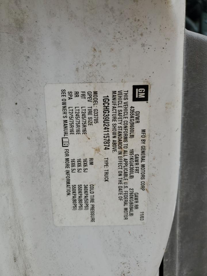 1GCHG39U241157874 2004 Chevrolet Express G3500