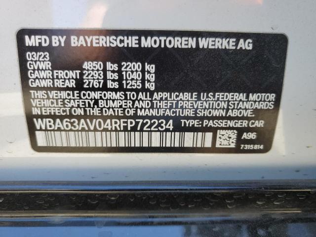 VIN WBA63AV04RFP72234 2024 BMW 4 Series, 430I Gran ... no.12