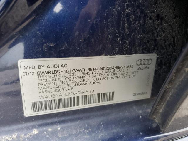 2013 Audi S4 Premium Plus VIN: WAUBGAFL8DA094539 Lot: 51958244