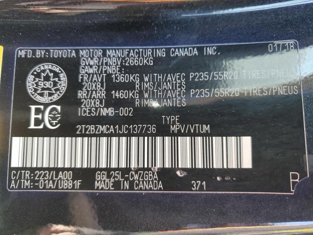 2018 Lexus Rx 350 Base VIN: 2T2BZMCA1JC137736 Lot: 48442264