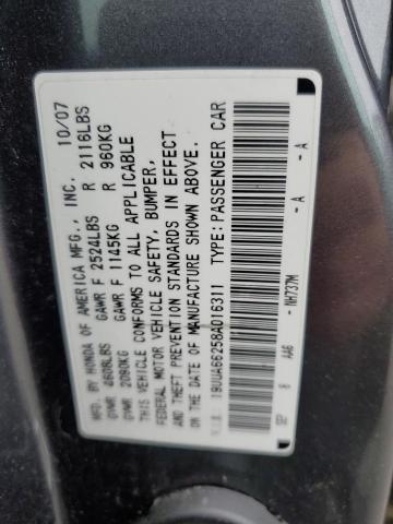 2008 Acura Tl VIN: 19UUA66258A016311 Lot: 48754094