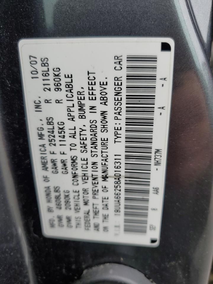 19UUA66258A016311 2008 Acura Tl