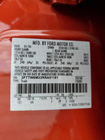 2024 FORD MAVERICK L 3FTTW8M33RRA51181