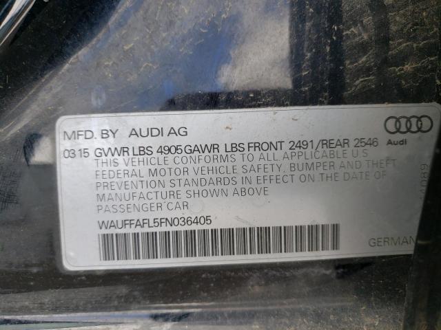 Lot #2443058209 2015 AUDI A4 PREMIUM salvage car