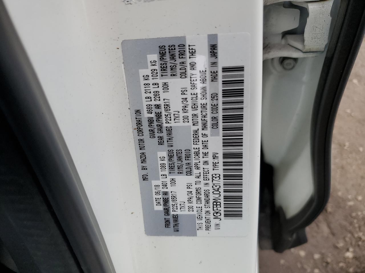 JM3KFBBMXJ0431733 2018 Mazda Cx-5 Sport