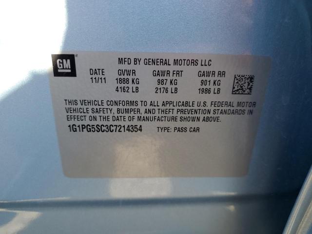 2012 Chevrolet Cruze Lt VIN: 1G1PG5SC3C7214354 Lot: 50262664