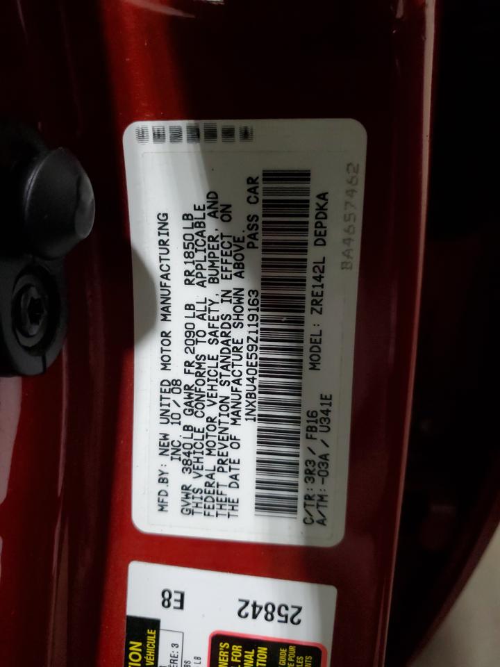 1NXBU40E59Z119163 2009 Toyota Corolla Base