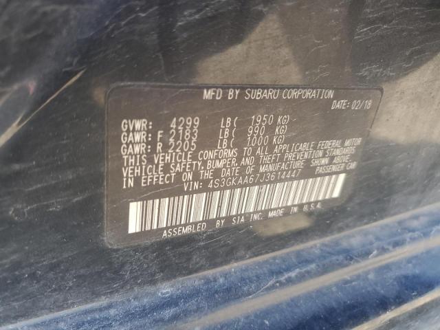 2018 Subaru Impreza VIN: 4S3GKAA67J3614447 Lot: 50256574