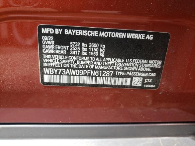 2023 BMW I4 EDRIVE WBY73AW09PFN61287
