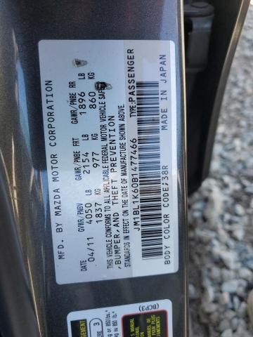 2011 Mazda 3 S VIN: JM1BL1K60B1477466 Lot: 51757844