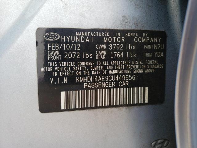 2012 Hyundai Elantra Gls VIN: KMHDH4AE9CU449956 Lot: 49795704