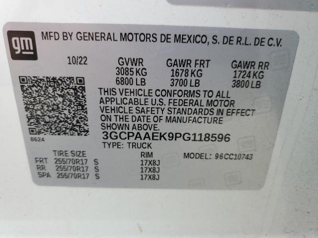 2023 CHEVROLET SILVRK1500 - 3GCPAAEK9PG118596