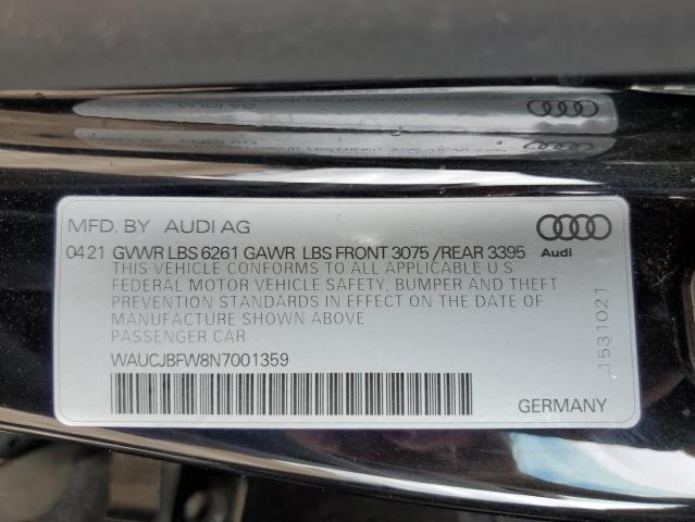 2022 AUDI E-TRON GT - WAUCJBFW8N7001359