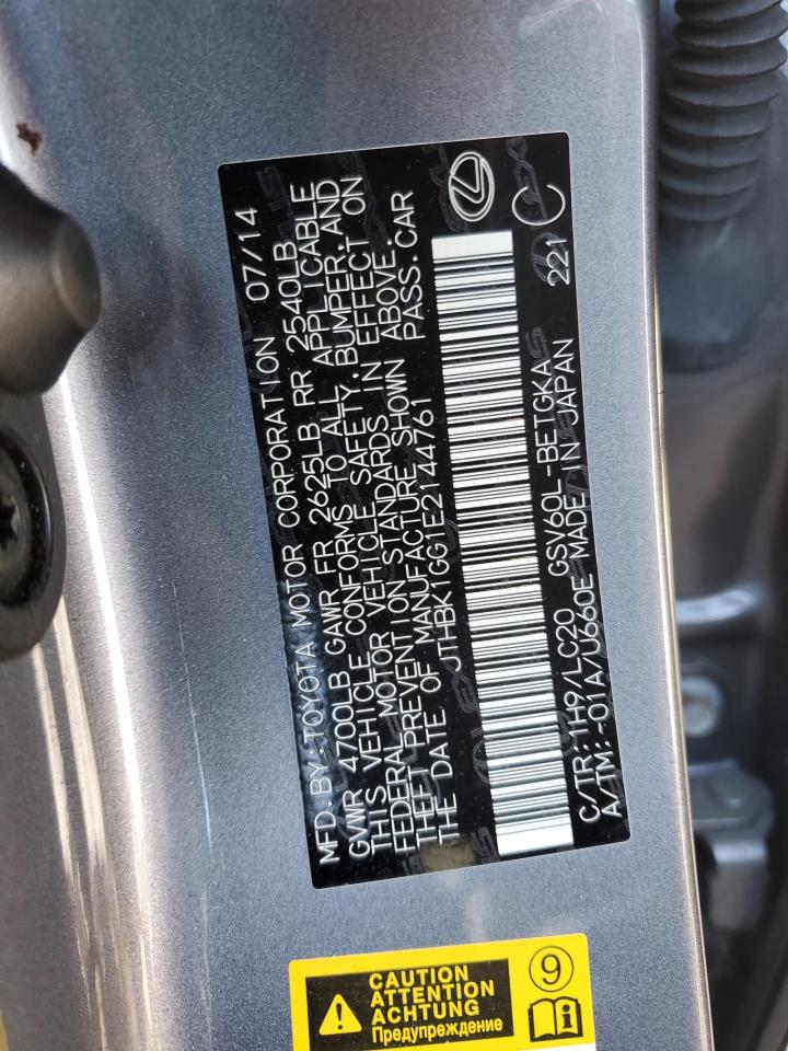 JTHBK1GG1E2144761 2014 Lexus Es 350