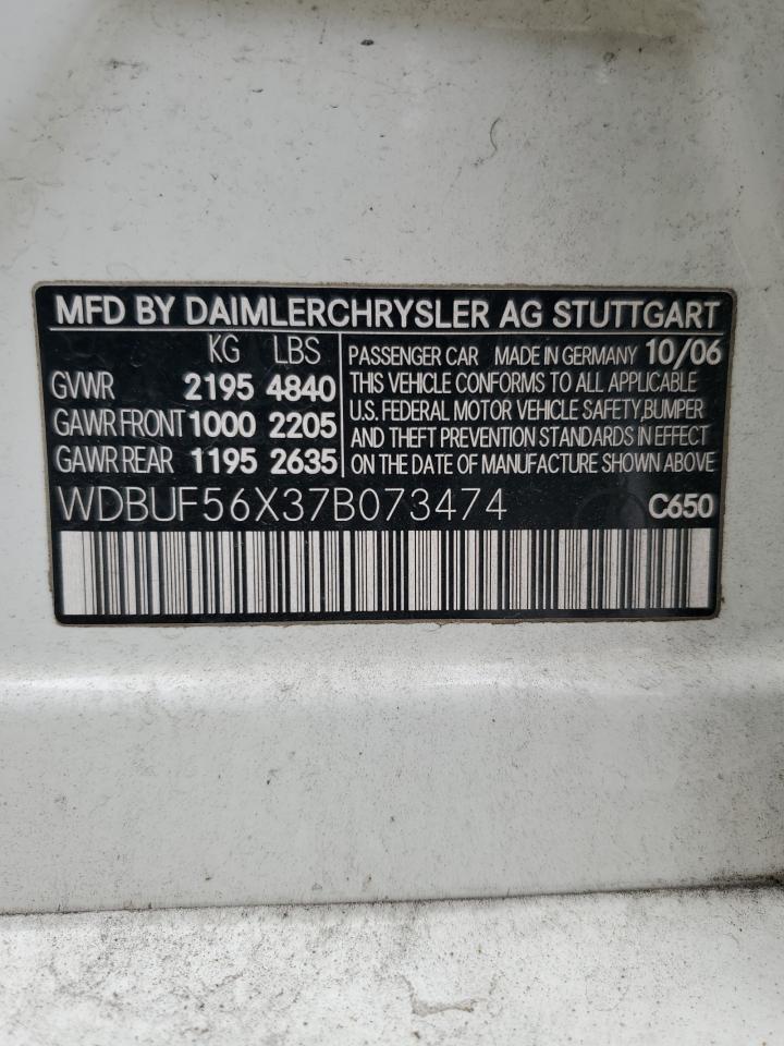 WDBUF56X37B073474 2007 Mercedes-Benz E 350