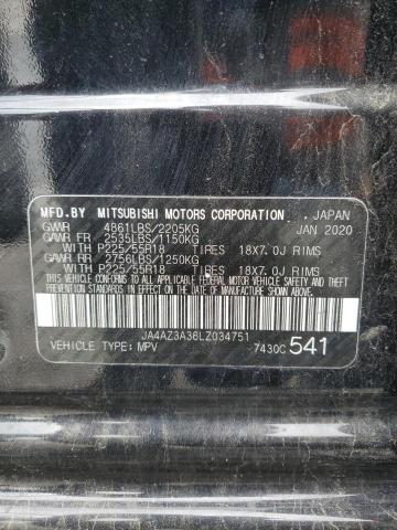 2020 Mitsubishi Outlander Se VIN: JA4AZ3A36LZ034751 Lot: 49916774