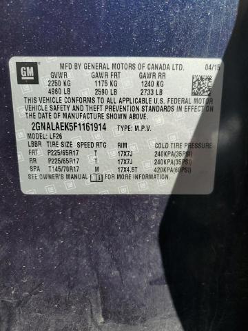 2015 CHEVROLET EQUINOX LS - 2GNALAEK5F1161914