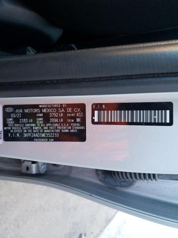 2021 Kia Forte Fe VIN: 3KPF24AD1ME352210 Lot: 52463304