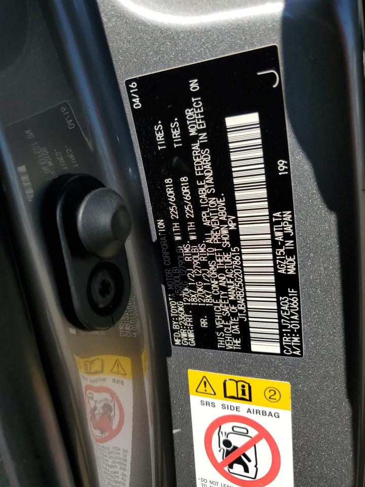 JTJBARBZ5G2078615 2016 Lexus Nx 200T Base