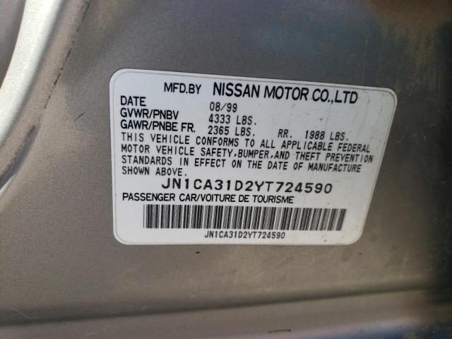Lot #2457773668 2000 NISSAN MAXIMA GLE salvage car