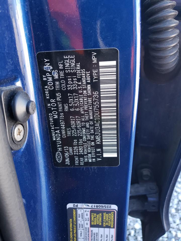 KM8JU3AC1DU755736 2013 Hyundai Tucson Gls