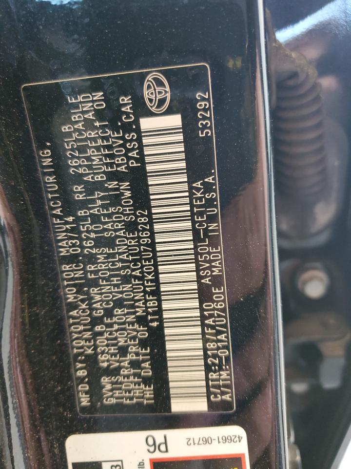 4T1BF1FK0EU796282 2014 Toyota Camry L