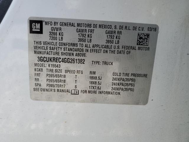 2016 Chevrolet Silverado K1500 Lt VIN: 3GCUKREC4GG261382 Lot: 49358654