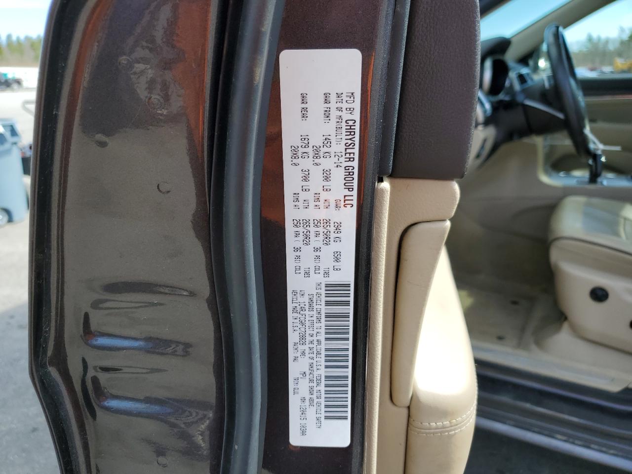 1C4RJFCG0FC728828 2015 Jeep Grand Cherokee Overland