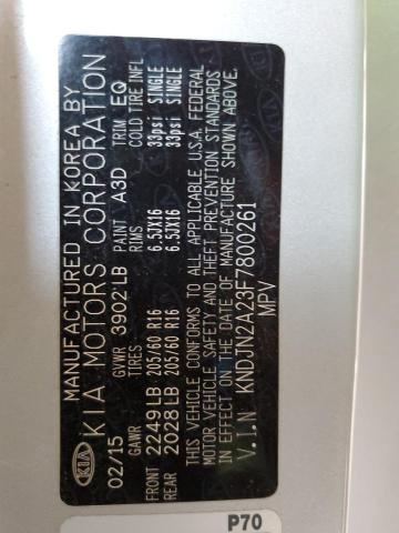 2015 KIA SOUL - KNDJN2A23F7800261