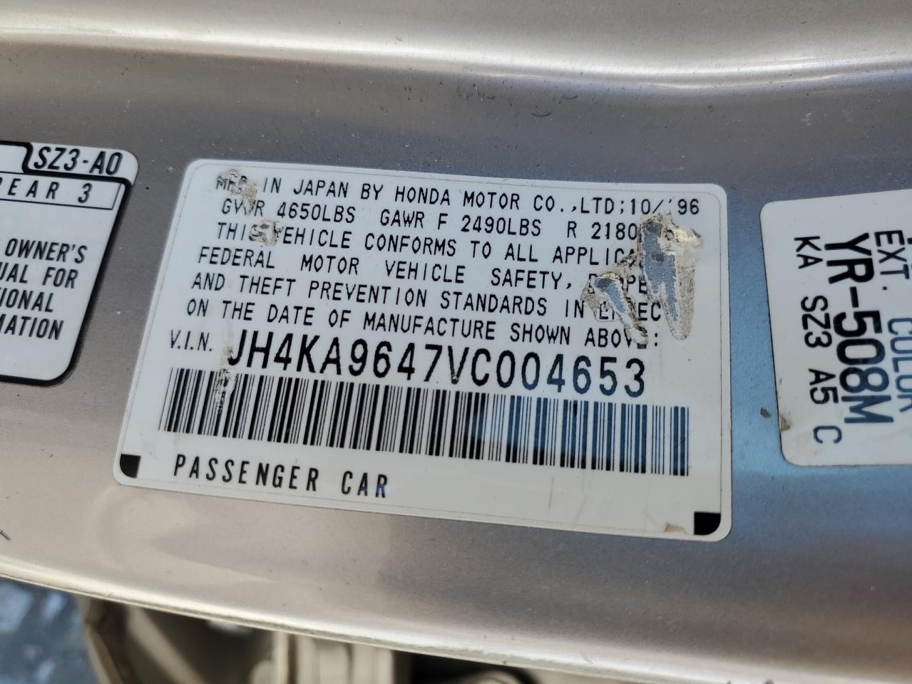JH4KA9647VC004653 1997 Acura 3.5Rl