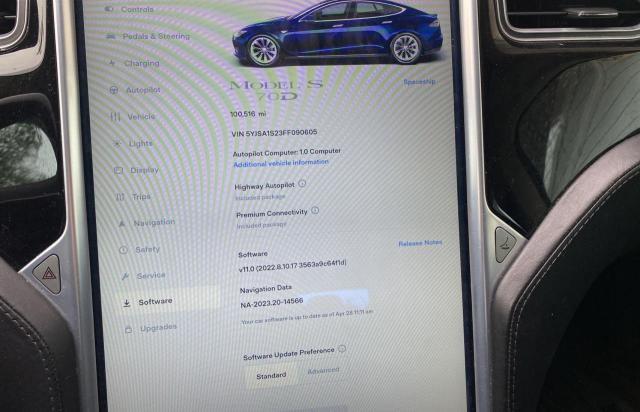 2015 TESLA MODEL S 70 5YJSA1S23FF090605