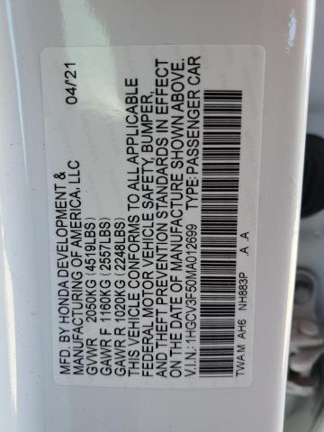 2021 Honda Accord Hybrid Exl VIN: 1HGCV3F50MA012699 Lot: 51491724