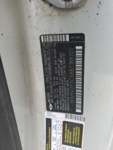 2011 Mini Cooper Clubman VIN: WMWZF3C58BT188201 Lot: 49379864