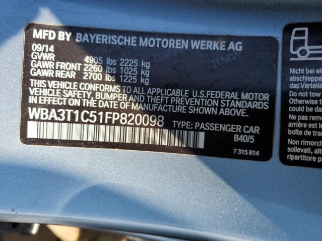 VIN WBA3T1C51FP820098 2015 BMW 4 Series, 428 Xi Sulev no.13