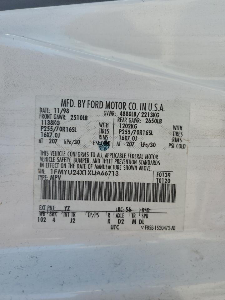 1FMYU24X1XUA66713 1999 Ford Explorer