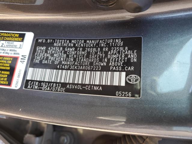 2010 Toyota Camry Base VIN: 4T4BF3EK3AR067223 Lot: 51487704