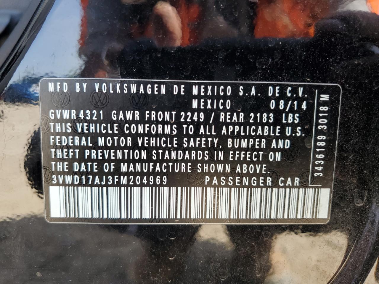 3VWD17AJ3FM204969 2015 Volkswagen Jetta Se