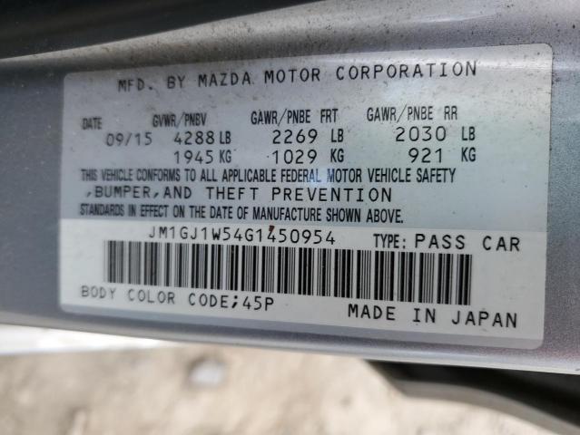 VIN JM1GJ1W54G1450954 2016 MAZDA 6 no.12