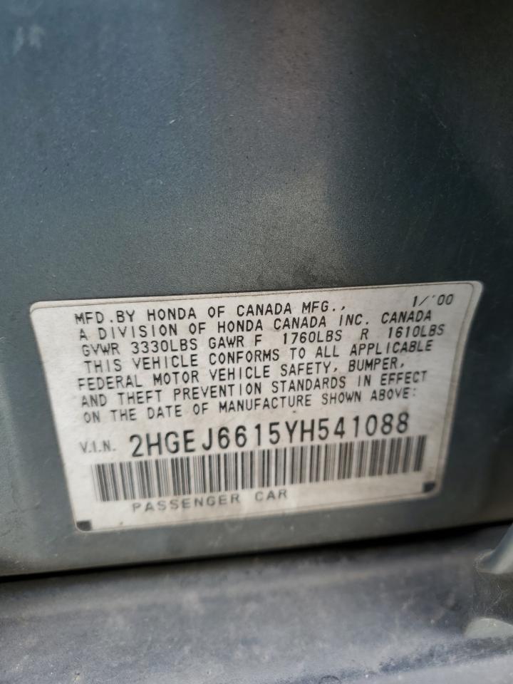 2HGEJ6615YH541088 2000 Honda Civic Base 2HGEJ6615YH541088 2000 Honda Civic Base