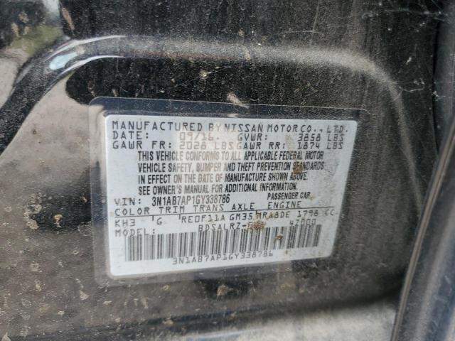 2016 Nissan Sentra S VIN: 3N1AB7AP1GY338786 Lot: 51986624