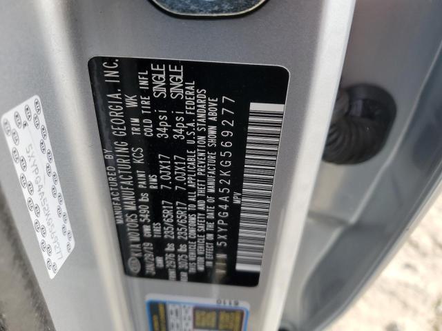 2019 Kia Sorento Lx VIN: 5XYPG4A52KG569277 Lot: 51900194