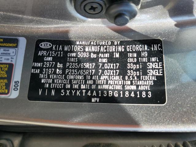 2011 Kia Sorento Base VIN: 5XYKT4A13BG184183 Lot: 39229836