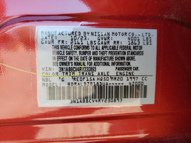 2024 Nissan Sentra Sv VIN: 3N1AB8CV4RY230893 Lot: 50546064