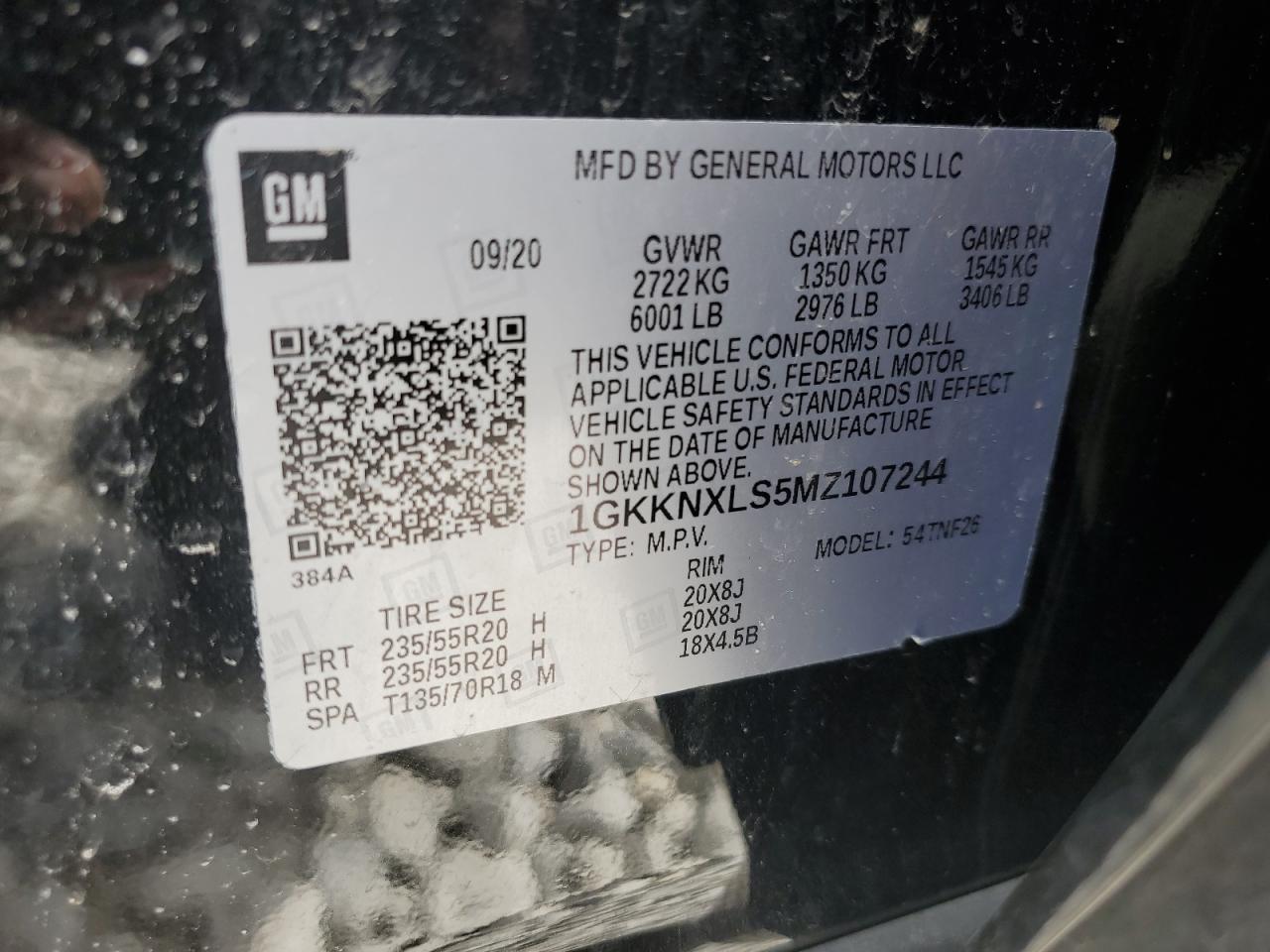 1GKKNXLS5MZ107244 2021 GMC Acadia Denali