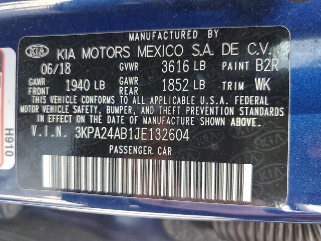 2018 Kia Rio Lx VIN: 3KPA24AB1JE132604 Lot: 51613714